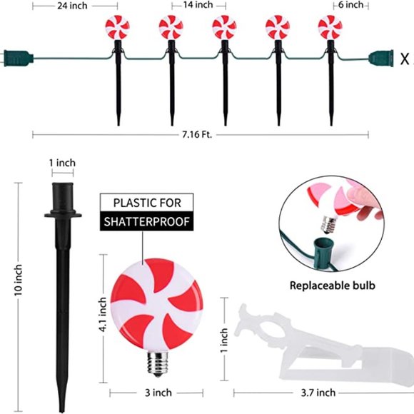 Peppermint Pathway Lights - Picture 2 of 6